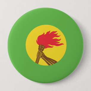 Zaire Flag 10 Cm Round Badge