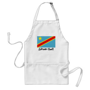 Zaire flag chef apron