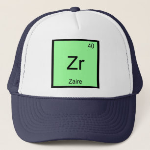 Zaire Name Chemistry Element Periodic Table Trucker Hat
