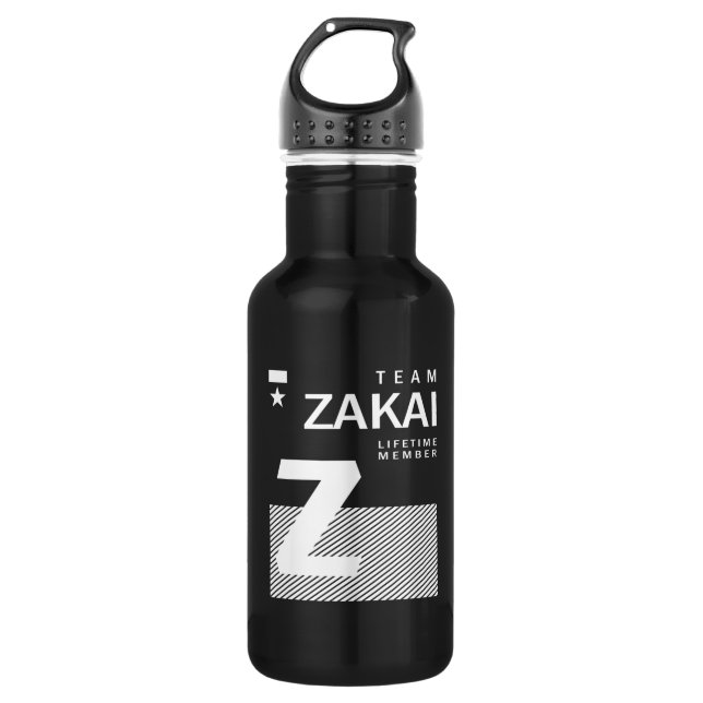 Zakai Personalised Name Birthday 532 Ml Water Bottle (Front)