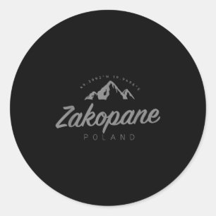 Zakopane Mountain Vacation Skiing Poland  Classic Round Sticker