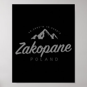 Zakopane Mountain Vacation Skiing Poland Poster