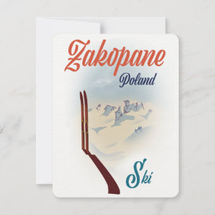 Zakopane Poland ski poster