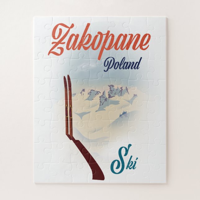 Zakopane Poland ski poster Jigsaw Puzzle (Vertical)
