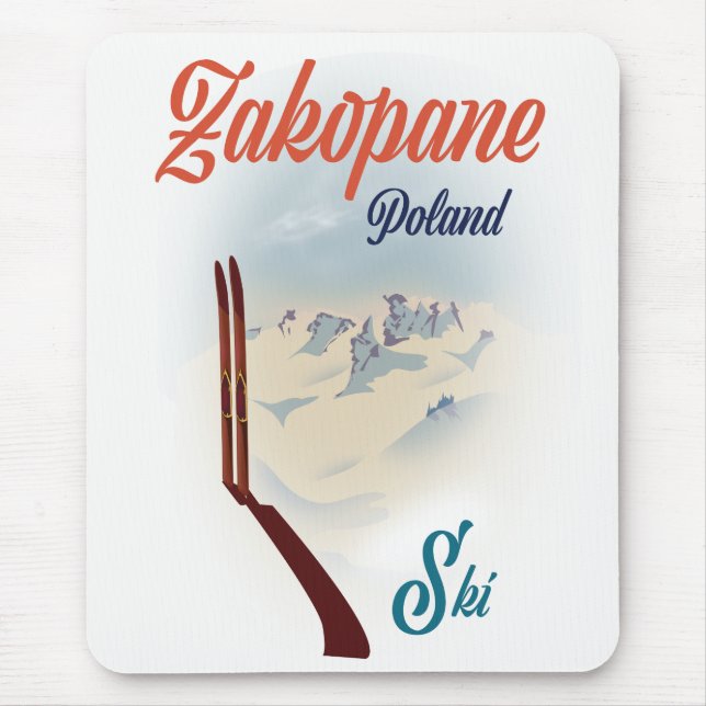 Zakopane Poland ski poster Mouse Pad (Front)