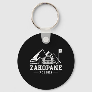 Zakopane Polska Winter Sports Skiing Snowboarding Key Ring