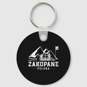 Zakopane Polska Winter Sports Skiing Snowboarding Key Ring