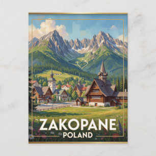 Zakopane Tatra Mountains Poland Travel Scene Postcard