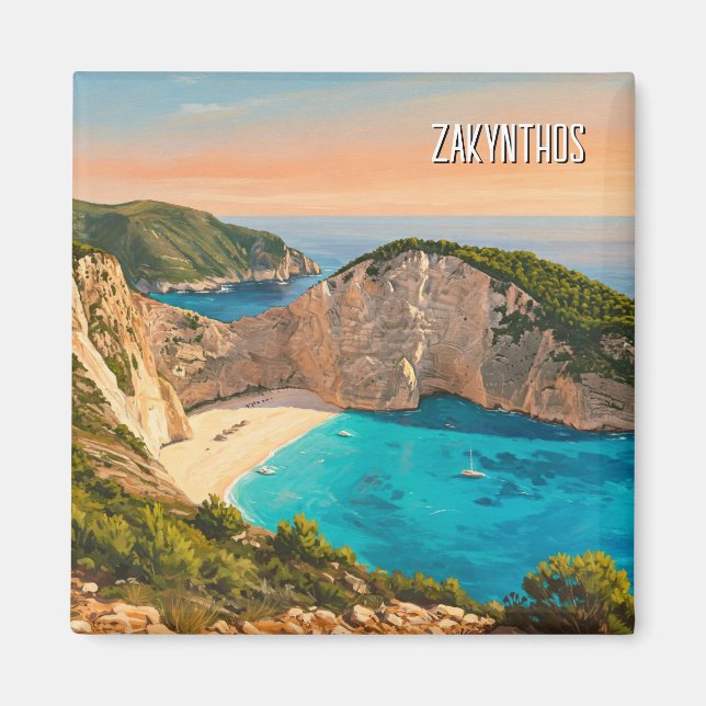 Zakynthos Greece Travel Magnet (Front)