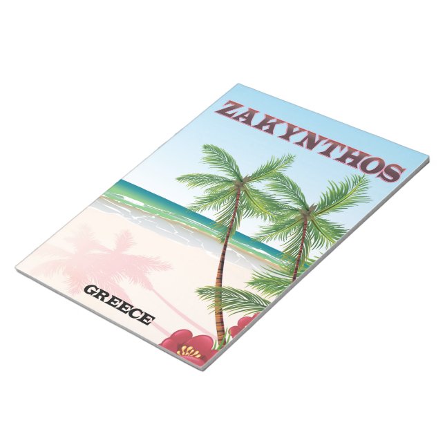 Zakynthos Greece travel poster Notepad (Angled)
