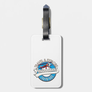 Zakynthos logo in a beautiful retro style. luggage tag