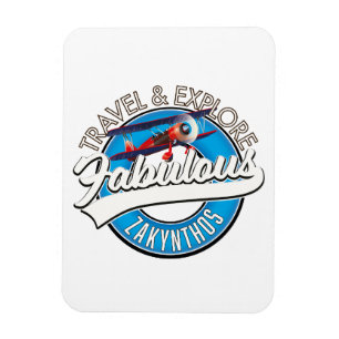Zakynthos logo in a beautiful retro style. magnet