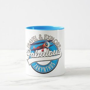 Zakynthos logo in a beautiful retro style. mug