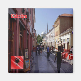 zAL006 SHKODËR centre Albania, Fridge Magnet