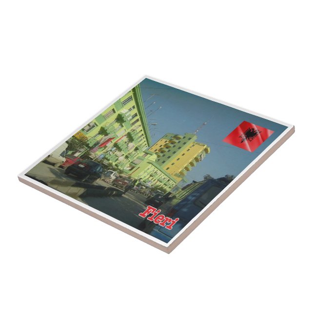 zAL008 FIER Albania, Ceramic Tile (Side)