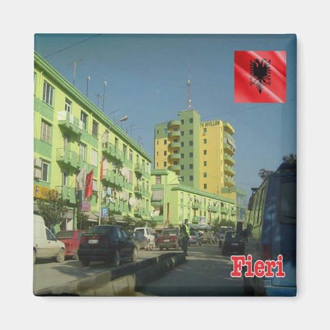 zAL008 FIER Albania, Fridge Magnet (Front)