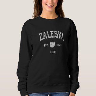 Zaleski Ohio Oh Vintage Athletic Sports Sweatshirt