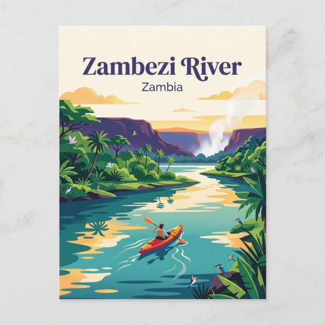 Zambezi River, Zambia Postcard (Front)