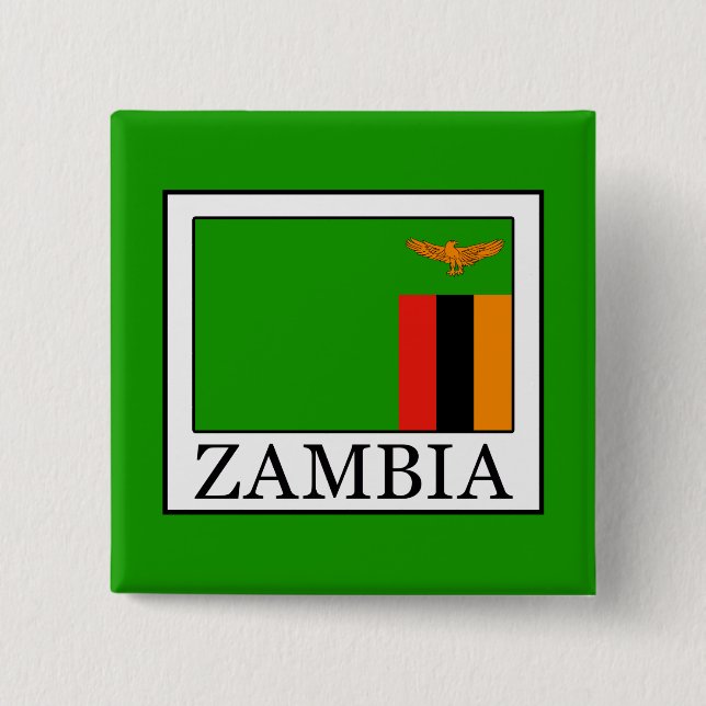Zambia 15 Cm Square Badge (Front)