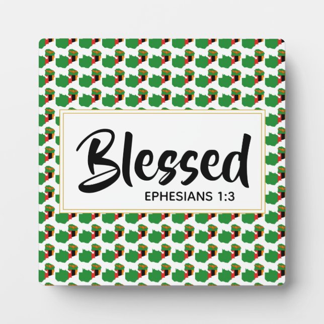 ZAMBIA Blessed Christian Scripture Ephesians Plaque (Front)