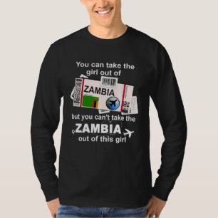 Zambia Boarding Pass Zambia Girl Zambia T-Shirt