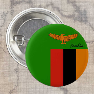 Zambia button, patriotic Zambian Flag fashion 3 Cm Round Badge