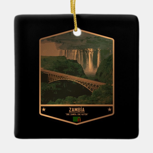Zambia Ceramic Ornament (Front)