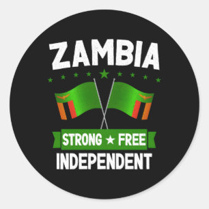 Zambia Classic Round Sticker