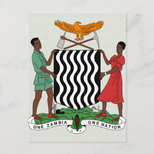 Zambia Coat of Arms detail Postcard