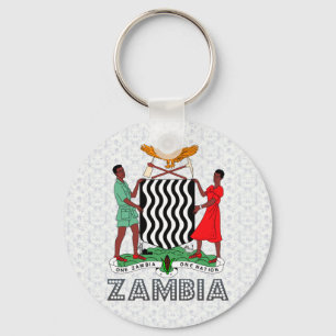 Zambia Coat of Arms Key Ring