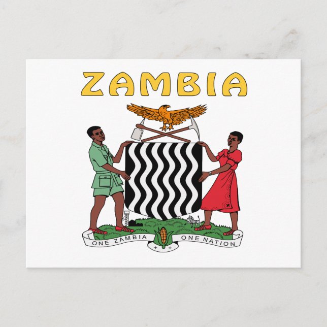 Zambia Coat Of Arms Postcard (Front)