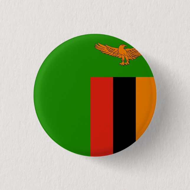 Zambia Flag 3 Cm Round Badge (Front)
