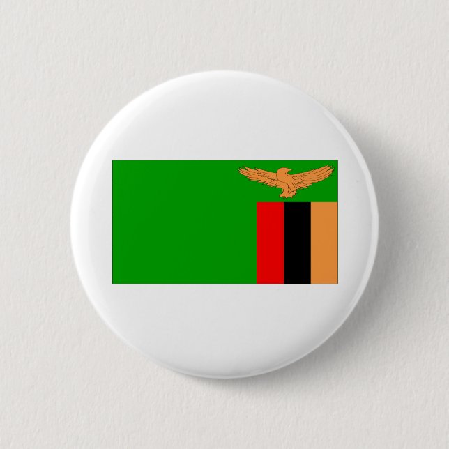 Zambia Flag 6 Cm Round Badge (Front)