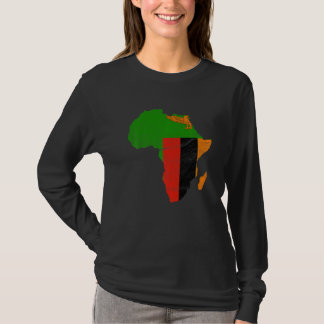 Zambia Flag Africa Continent Silhouette Gift for Z T-Shirt
