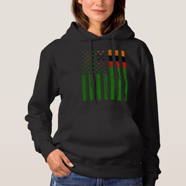 Zambia Flag America US It is in my DNA  for Zambia Hoodie (Front)