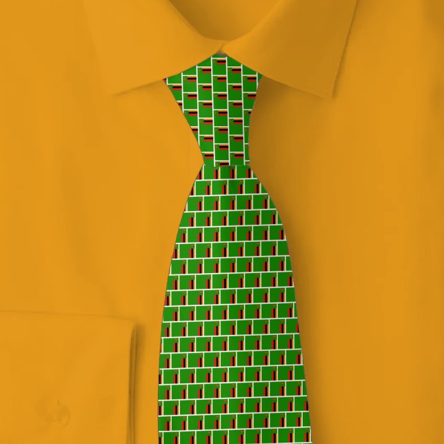 Zambia Flag Brick Pattern Tie (Creator Uploaded)