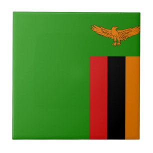 Zambia Flag Ceramic Tile
