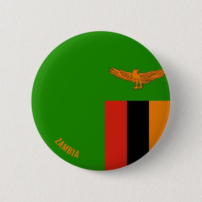 Zambia Flag Charming Patriotic 6 Cm Round Badge (Front)