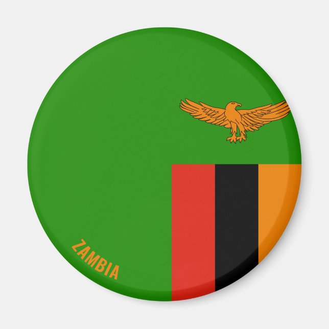 Zambia Flag Charming Patriotic Magnet (Front)