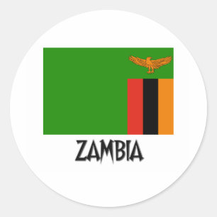Zambia Flag Classic Round Sticker