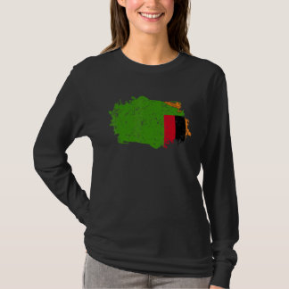Zambia Flag Grunge Country Flag Zambia T-Shirt