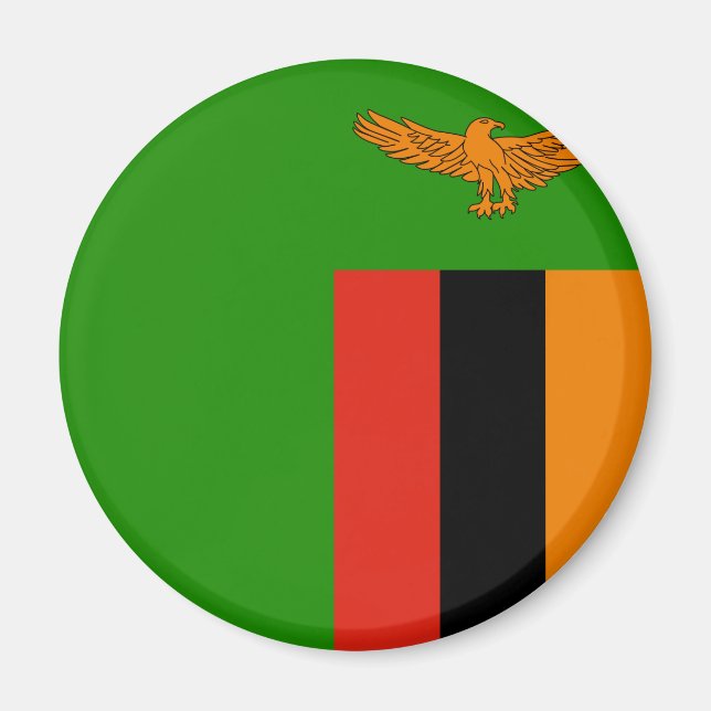 Zambia Flag Magnet (Front)