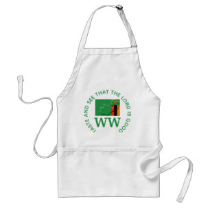 ZAMBIA Flag MONOGRAM Customised Scripture Standard Apron