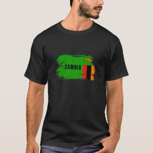 Zambia Flag National Flag East Africa Travel T-Shirt