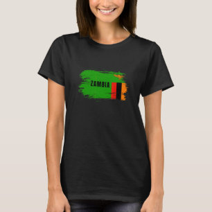 Zambia Flag National Flag East Africa Travel T-Shirt