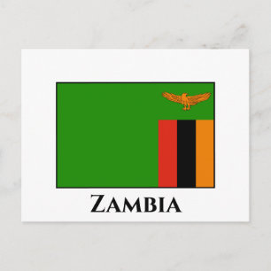 Zambia Flag Postcard
