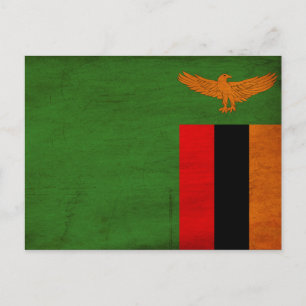 Zambia Flag Postcard
