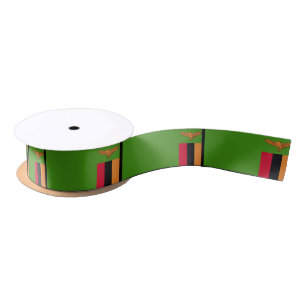 Zambia Flag Satin Ribbon