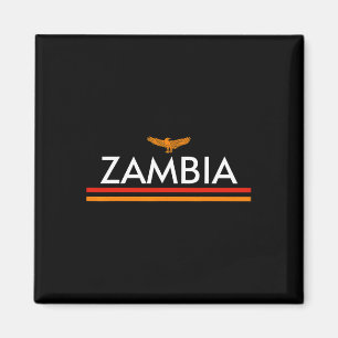 Zambia Flag Sports Athletic Jersey Style Magnet