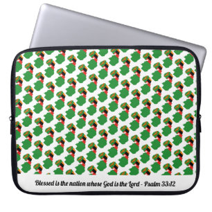 ZAMBIA Psalm 33:12 Blessed Nation Scripture Laptop Sleeve